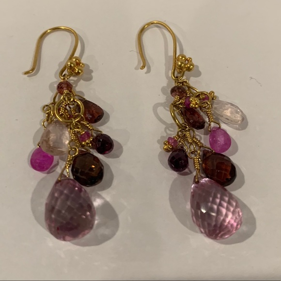 22 karat gold Laura Gibson earrings - Picture 2 of 5